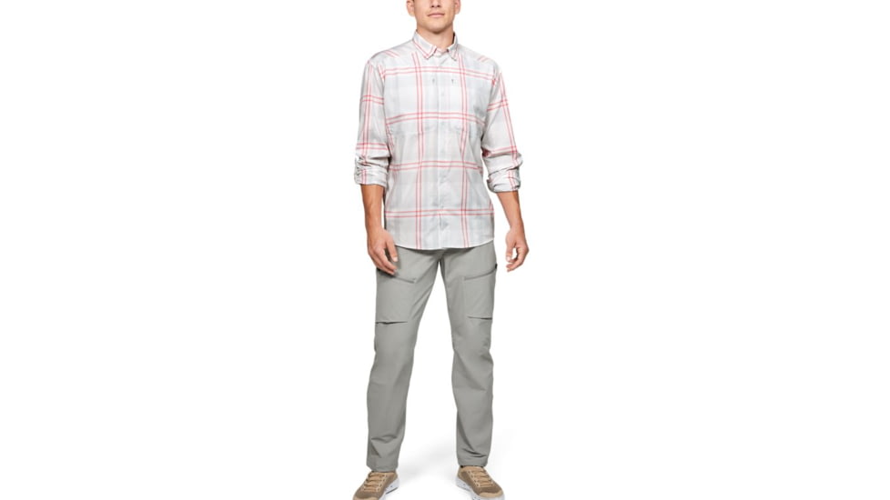 Under Armour UA Tide Chaser 2.0 Plaid Long Sleeve Shirt - Mens, 2XL, White, 13533361002X