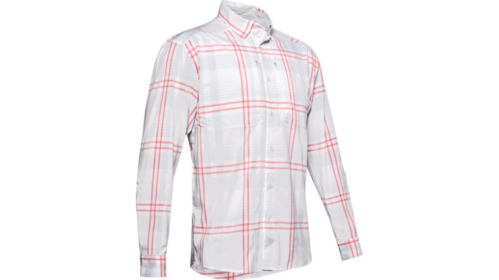 Under Armour UA Tide Chaser 2.0 Plaid Long Sleeve Shirt - Mens, 2XL, White, 13533361002X