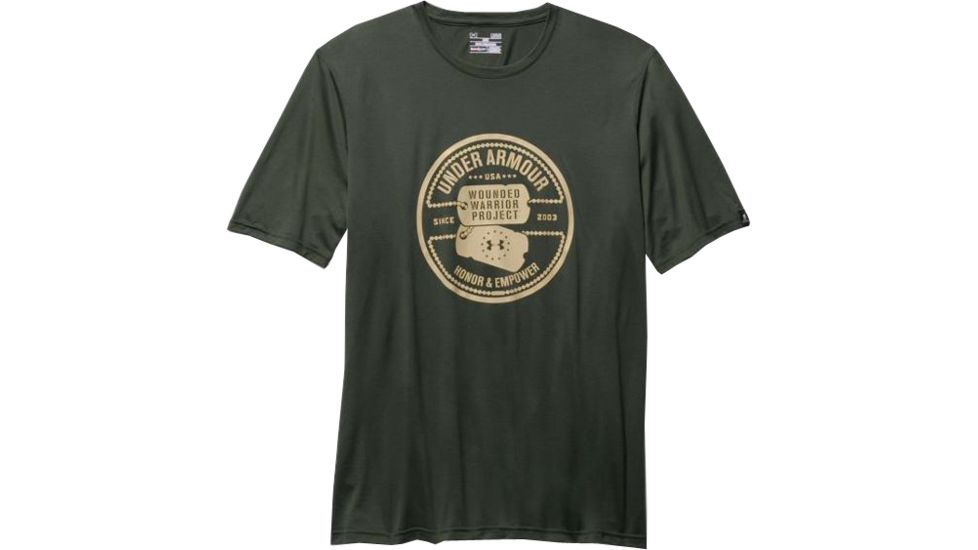 Under Armour Ua Wwp Dog Tag Tech Ss Tee, Combat Green - 1271864994LG