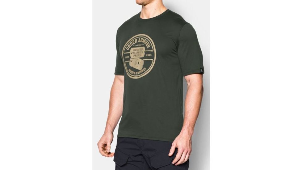 Under Armour Ua Wwp Dog Tag Tech Ss Tee, Combat Green - 1271864994LG
