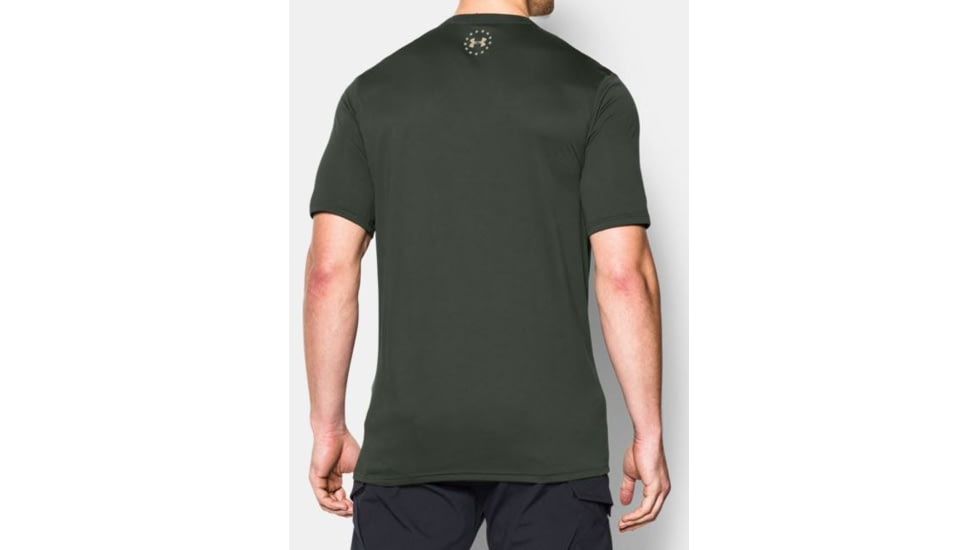 Under Armour Ua Wwp Dog Tag Tech Ss Tee, Combat Green - 1271864994LG