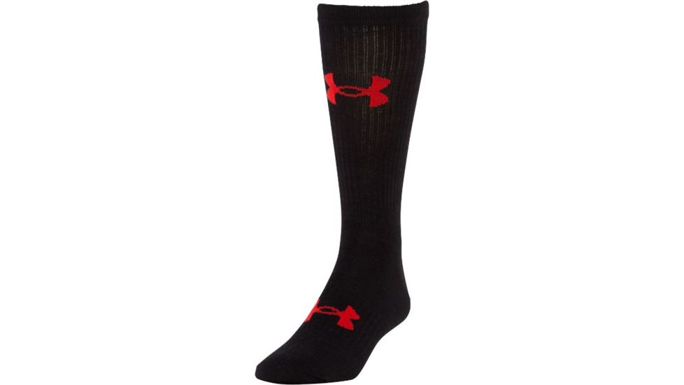 Under Armour Under Armour Hike Lite Boot Sock, Black/Fuegored, 9-11 Medium U721-BLK/FUE-MD