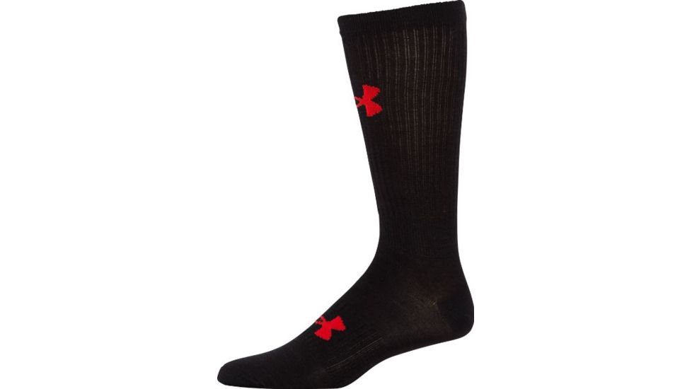 Under Armour Under Armour Hike Lite Boot Sock, Black/Fuegored, 9-11 Medium U721-BLK/FUE-MD