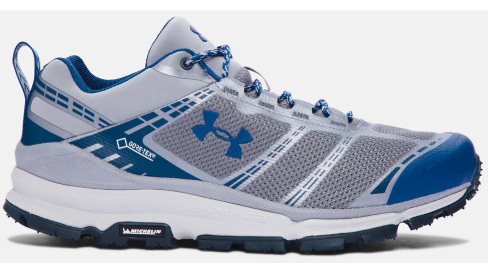 Under Armour Verge Low GTX Hiking Shoe - Men's-Steel/Deep Sea-Medium-9