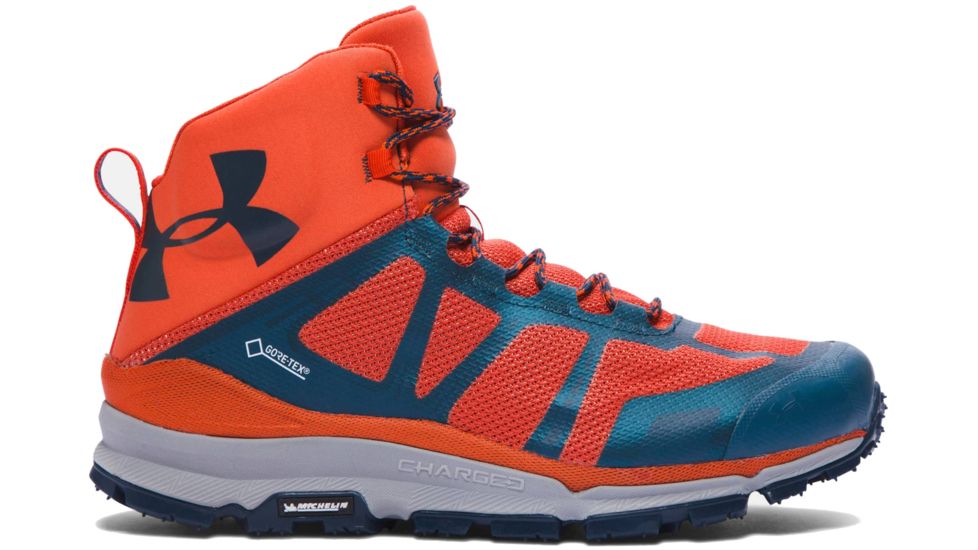 Under Armour Verge Mid GTX Hiking Boot - Men's-Dynamite/Nova Teal-Medium-11.5