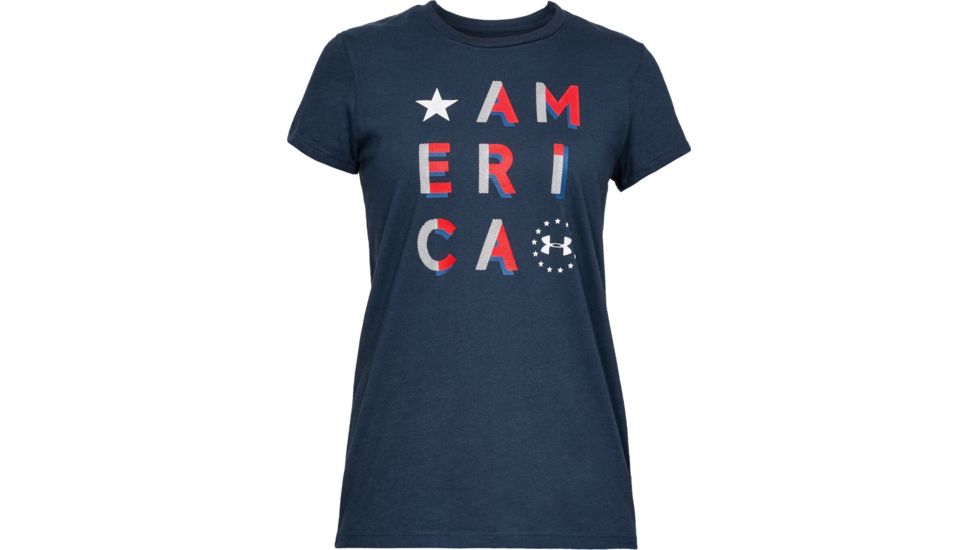 Under Armour Freedom America T-Shirt - Women's, 2XL, Academy/White, 13333734082X