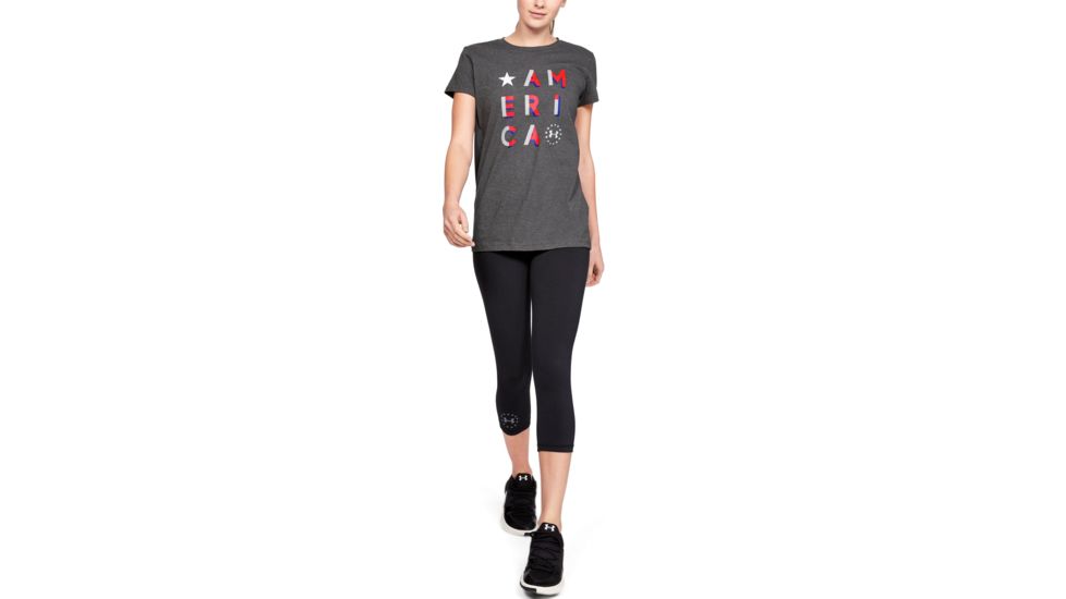 Under Armour Freedom America T-Shirt - Women's, 2XL, Charcoal Medium Heather, 13333730192X