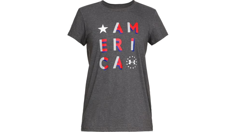 Under Armour Freedom America T-Shirt - Women's, 2XL, Charcoal Medium Heather, 13333730192X