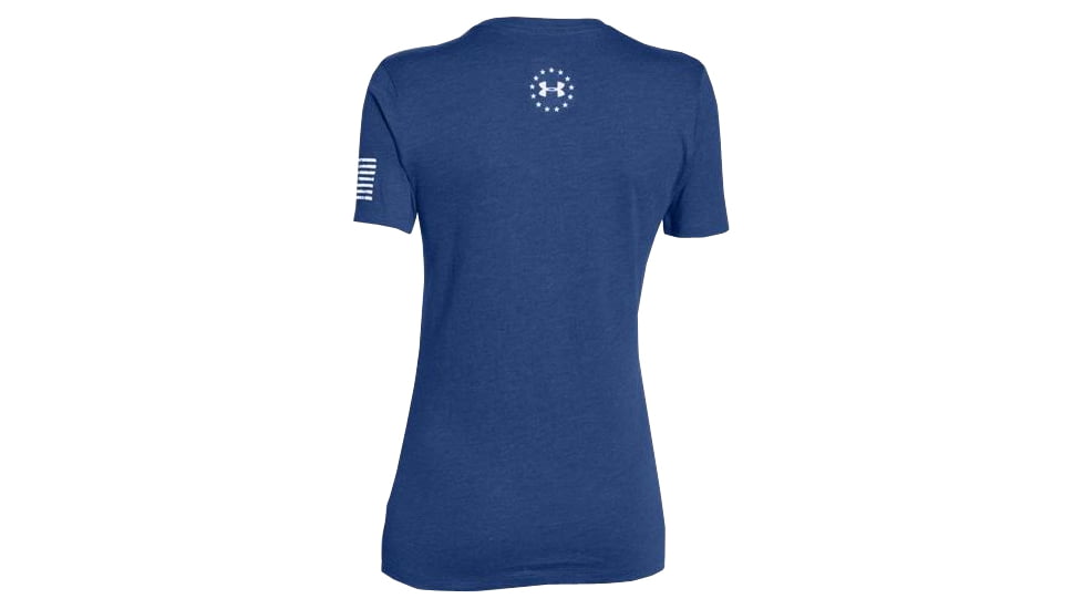 Under Armour Womens Tactical Freedom Logo Short Sleeve T-Shirt,American Blue,Large 1260331449LG