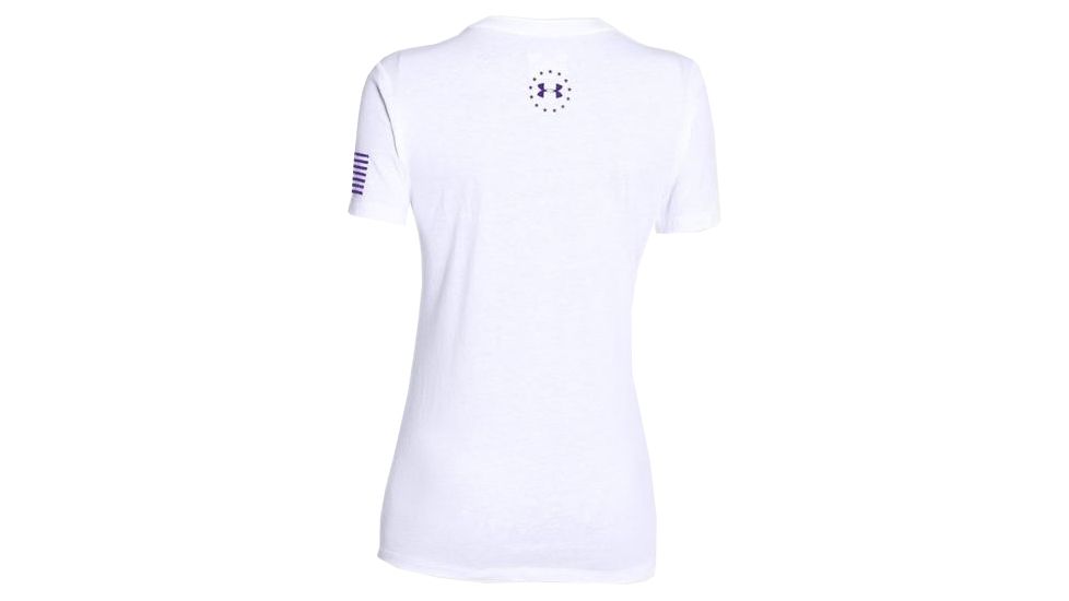 Under Armour Womens Tactical Freedom Logo Short Sleeve T-Shirt,White,Medium 1260331130MD