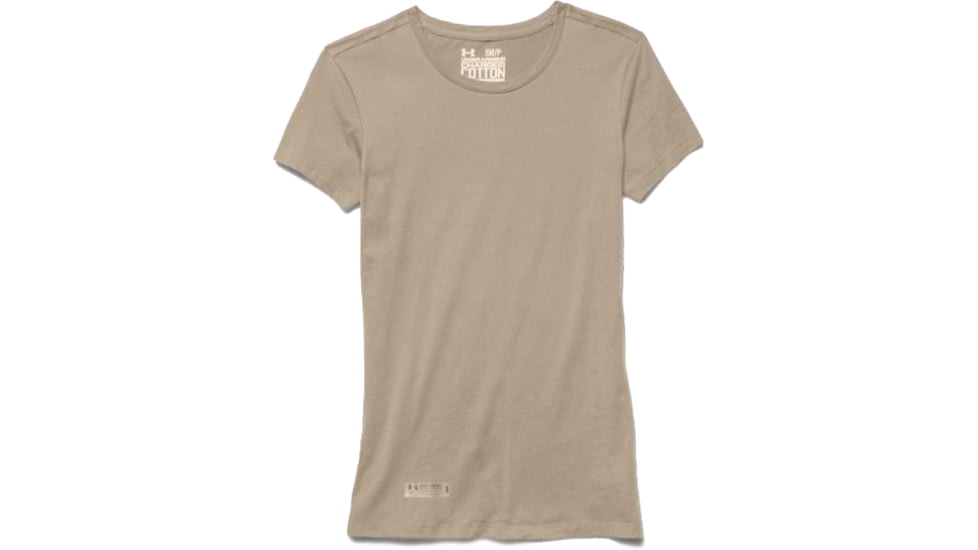 Under Armour Womens Tactical Short Sleeve Charged Cotton T-Shirt,Desert Sand,Large 1235247290LG
