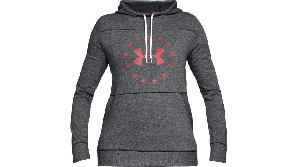 Under Armour UA Freedom Microthread Hoodie - Women's, Extra Small, Black Medium Heather, 1305242001XS