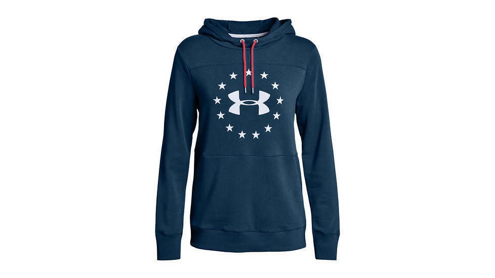 Under Armour UA Freedom Microthread Hoodie - Women's, Extra Small, Blackout Navy, 1305242997XS