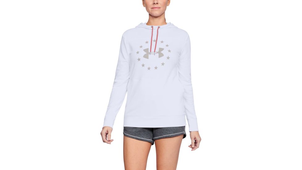 Under Armour UA Freedom Microthread Hoodie - Women's, Medium, White, 1305242100MD