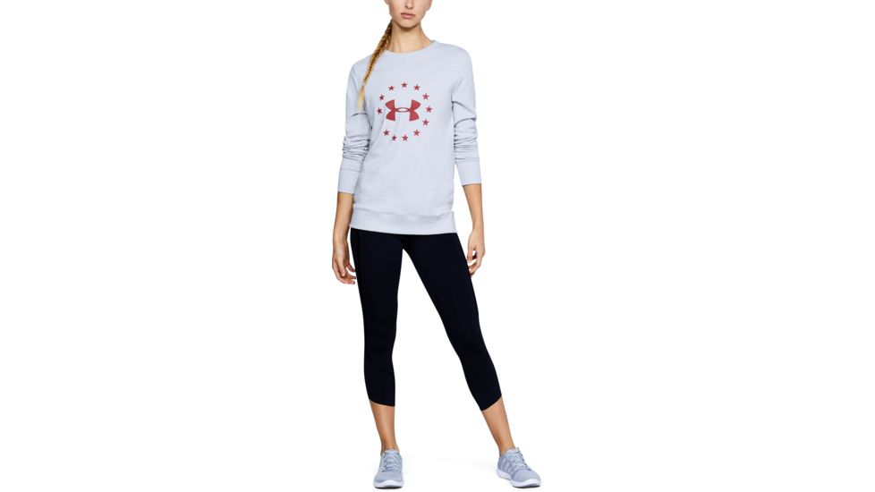 Under Armour UA Freedom Threadborne Crew Long Sleeve T-Shirt - Women's, 2XL, White, 1305245101XXL