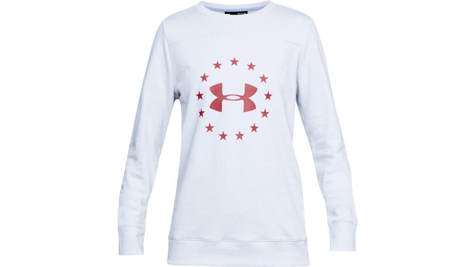Under Armour UA Freedom Threadborne Crew Long Sleeve T-Shirt - Women's, 2XL, White, 1305245101XXL