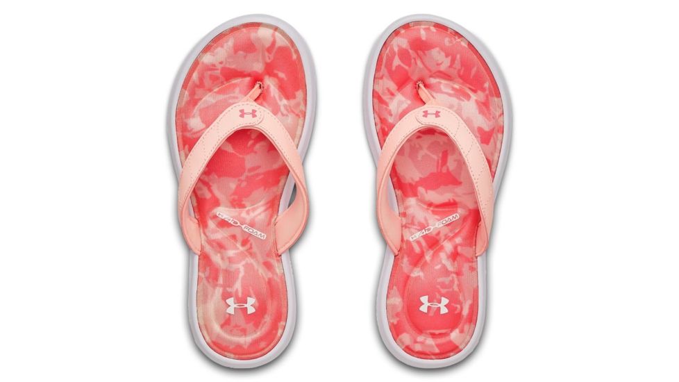 Under Armour UA Marbella VII Azalea Sandals - Women's, 6, White/Red, 30227221006