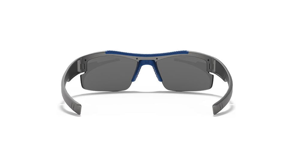 Under Armour Youth Nitro L Storm Sunglasses, Satin Carbon, Polarized, Blue Mirror U8640048-064168
