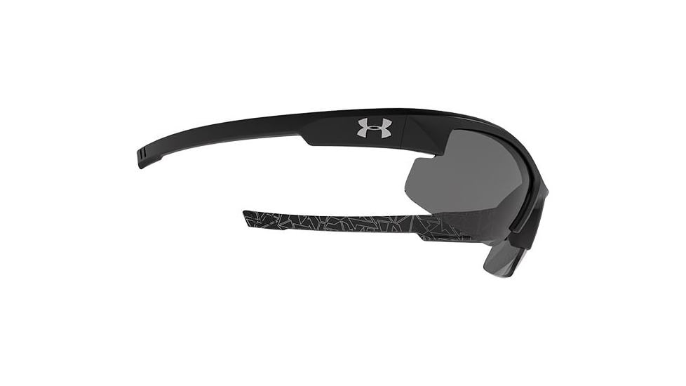 Under Armour Youth Nitro L Sunglasses, Black/Silver Frame,Gray Multiflection Lens U8600048-018801