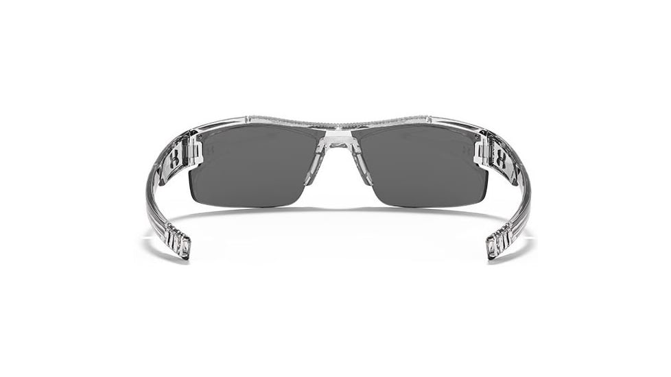 Under Armour Youth Nitro L Sunglasses, Clear Frame,Gray/Orange Multiflection Lens U8600048-141441
