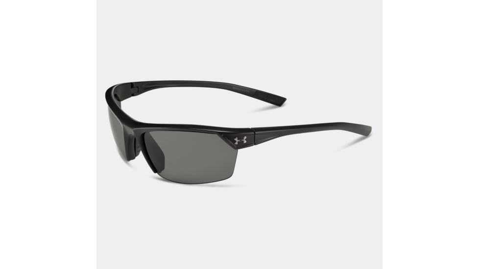 Under Armour Zone 2.0,Shiny Black Frame w/Charcoal Gray Rubber,Gray ML, U8600050-000908