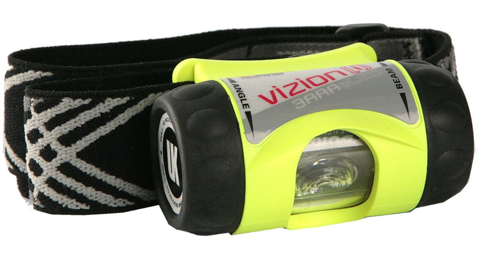 Underwater Kinetics 3AAA Vizion Headlamp, AAA, Red/White, 65 Lumens, Yellow, 517019