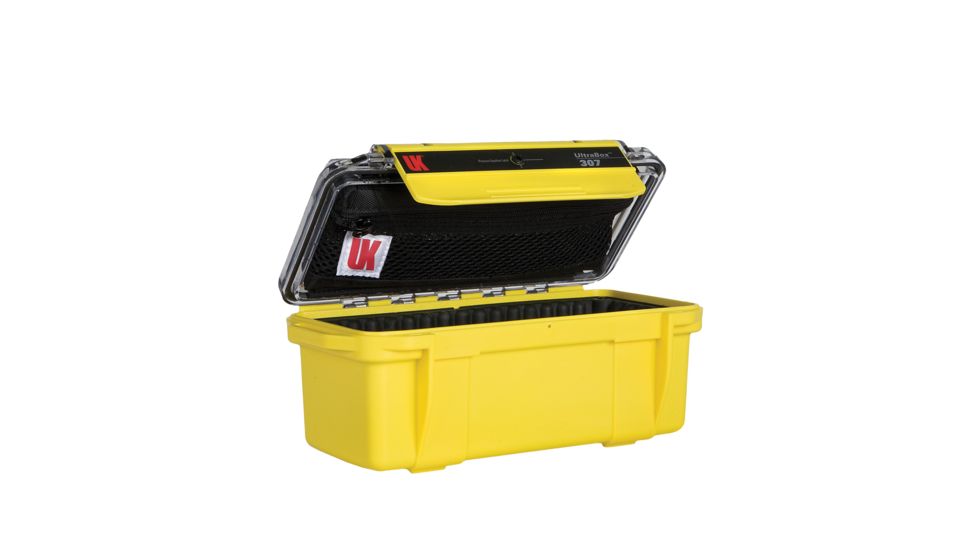 Underwater Kinetics Case 307/Clear View/Lid Pouch/Padded Liner/Yellow