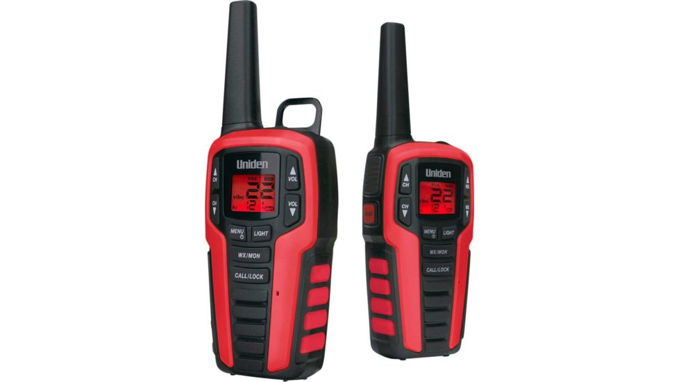 Uniden 32 Mile Two Way Radios Splashproof, Red/Black SX327-2CKHS