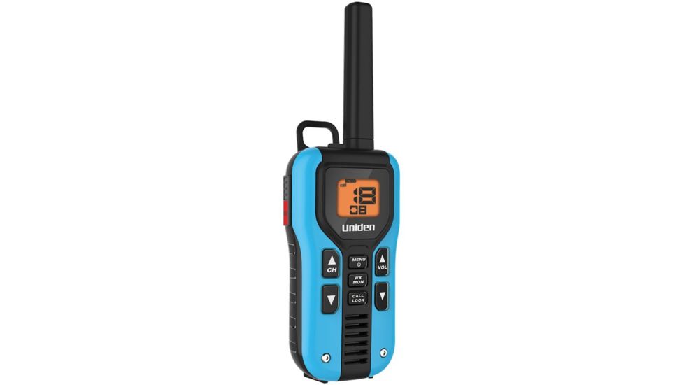 Uniden 40-Mile GMRS/FRS Radio - 2 Radios, Micro USB, Charge Cradle, Splashproof, Blue/Black GMR4055-2CK
