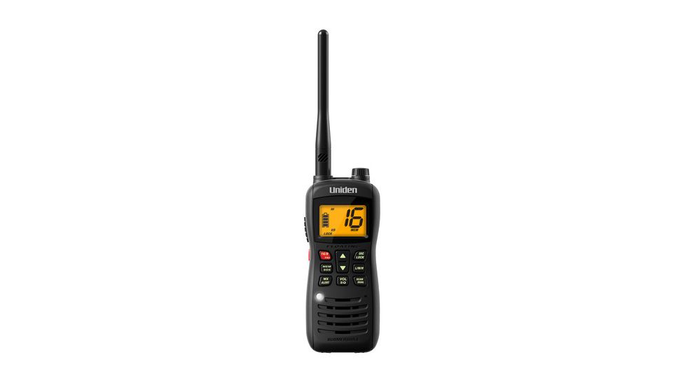 Uniden MHS126 Handheld Floating 2-Way VHF Marine Radio, Black, 12 hr. Battery Life MHS126