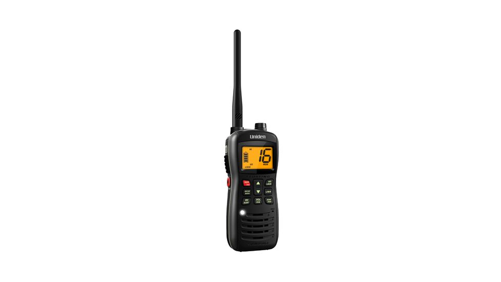 Uniden MHS126 Handheld Floating 2-Way VHF Marine Radio, Black, 12 hr. Battery Life MHS126