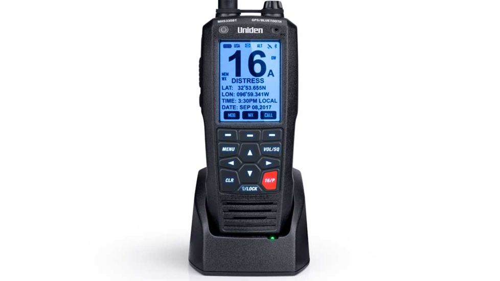 Uniden MHS335BT VHF Marine Radio, Black MHS335BT