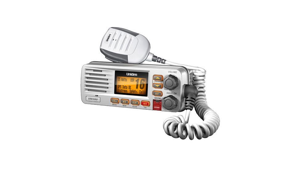 Uniden Solara D Class D DSC Marine Radio, White, 1 Watt/25 Watt Transmit Power UM380