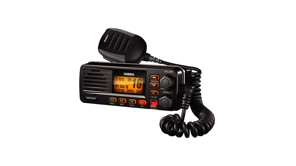 Uniden Solara D Class D DSC Marine Radio, Black, 1 Watt/25 Watt Transmit Power UM380BK