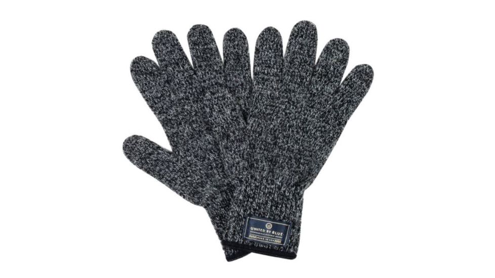 United By Blue Ragg Wool Gloves, Charcoal, Small, 00A-1RG-CH2