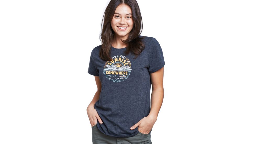 United By Blue Sunrise Somewhere Short Sleeve 55/45 Graphic Tee - Womens, Mountain Ash, Medium, 201-072-03225