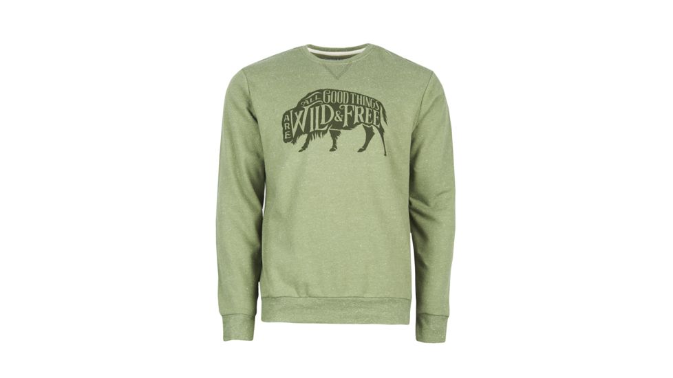 United By Blue Wild And Free Crew Pullover - Mens, Olive, Small, 101-0110-4303