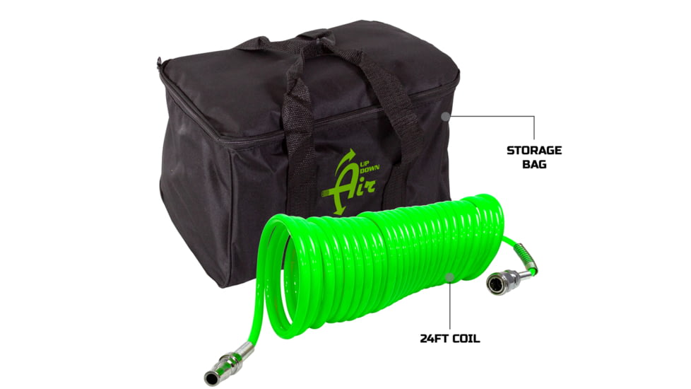 Up Down Air Air Compressor System 5.6 CFM With Storage Bag, Hose &amp; Attachments - Single Motor, Black, 12089917