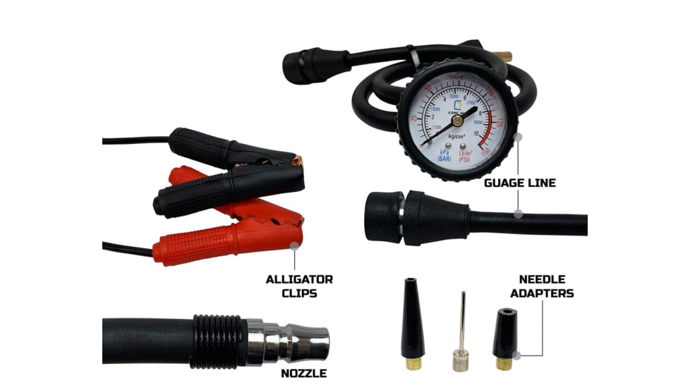 Up Down Air Air Compressor System 5.6 CFM With Storage Bag, Hose &amp; Attachments - Single Motor, Yellow/Black, 12089917