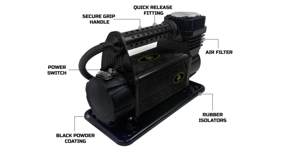 Up Down Air Air Compressor System 5.6 CFM With Storage Bag, Hose &amp; Attachments - Single Motor, Yellow/Black, 12089917