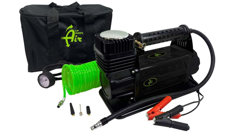 Up Down Air Air Compressor System 5.6 CFM With Storage Bag, Hose &amp; Attachments - Single Motor, Yellow/Black, 12089917