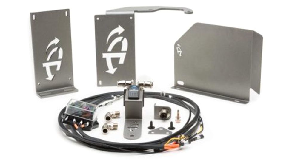 Up Down Air Compressor Mount &amp; Connection Kit, Jeep JK Twin VIAIR, Engine Mount for Viair Compressors, Gray, 22-2719