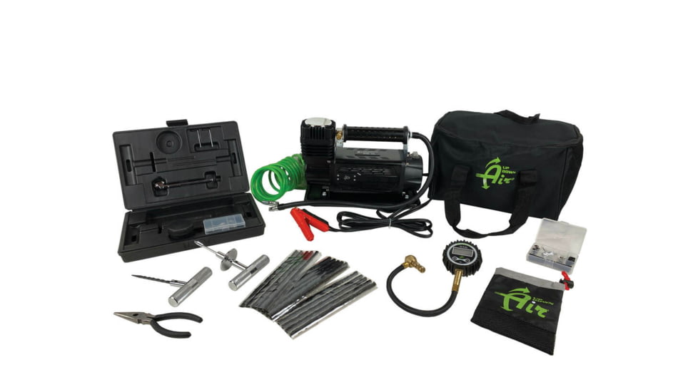 Up Down Air Compressor System 5.6 CFM, Digital Tire Deflator w/ 53 Piece Tire Repair Combo Kit, 55-1003