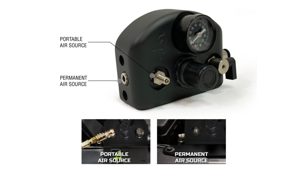 Up Down Air Gen II Air Delivery System, Jeep Wrangler JK &amp; JKU, Front Engine, Black, 210-0717