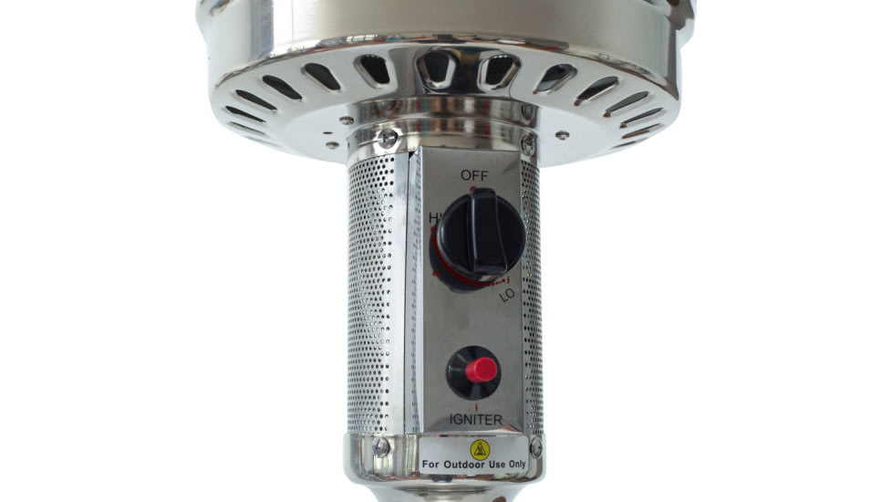 Upland Mushroom 46,000 BTU Outdoor Patio Heater, Stainless Steel, Medium, UJN-SN02-SS