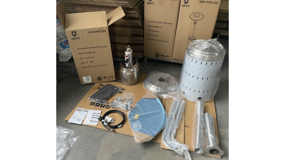 Upland Mushroom 46,000 BTU Outdoor Patio Heater, Stainless Steel, Medium, UJN-SN02-SS