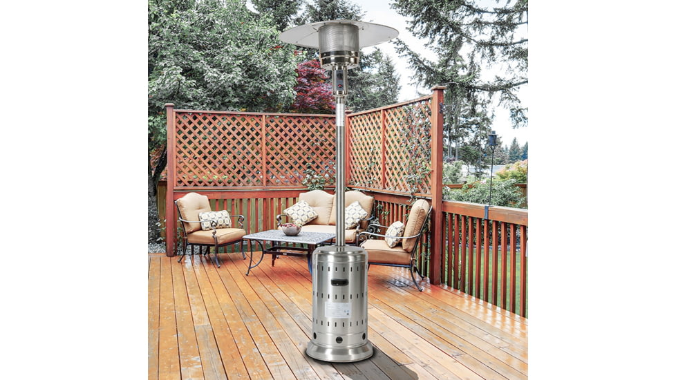 Upland Mushroom 46,000 BTU Outdoor Patio Heater, Stainless Steel, Medium, UJN-SN02-SS