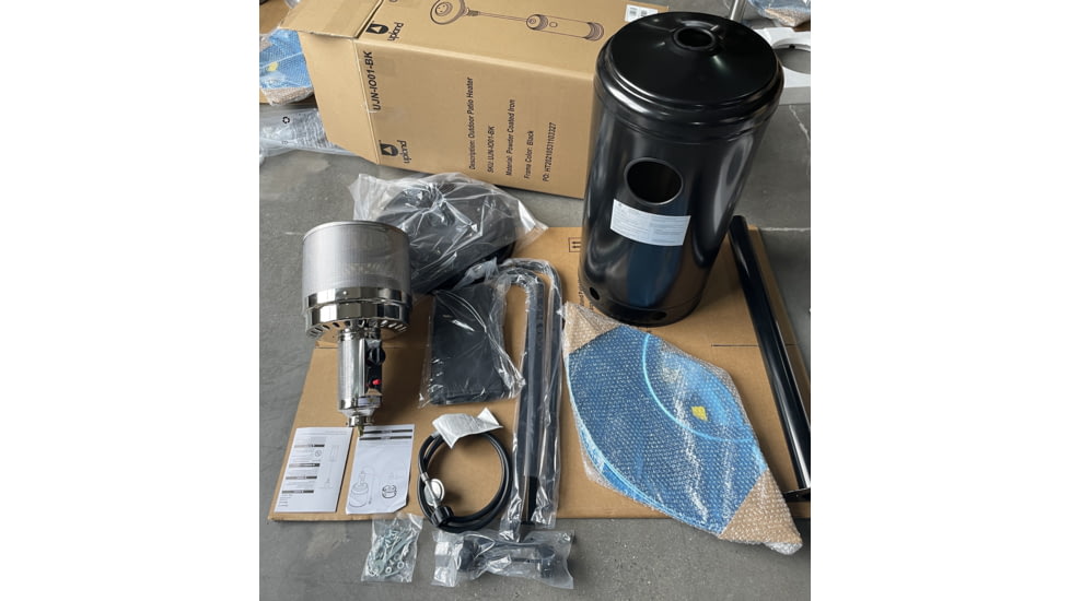 Upland Mushroom 46,000 BTU Patio Heater, Black, Medium, UJN-IO01-BK