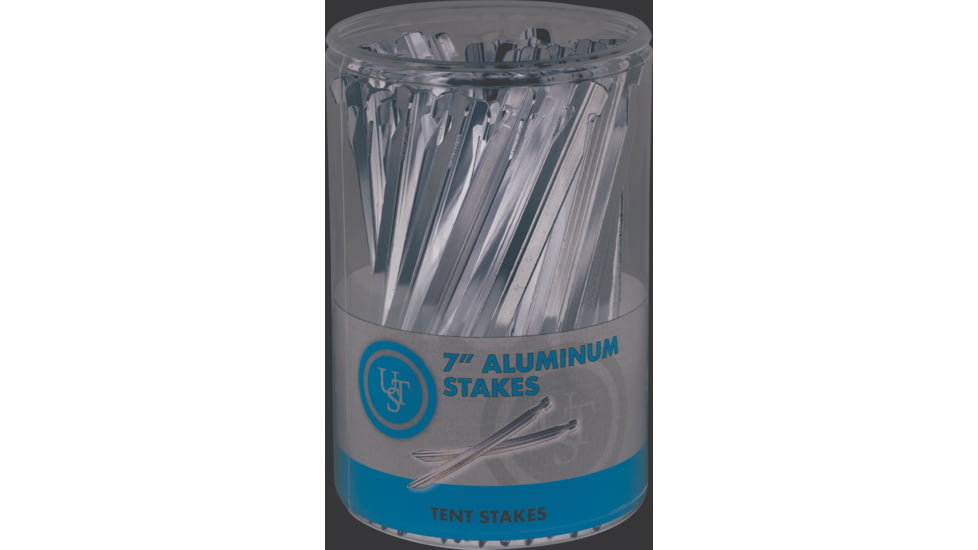 UST Aluminum Stake 7in, Sellinder 48-ct, Silver 20-02093SD