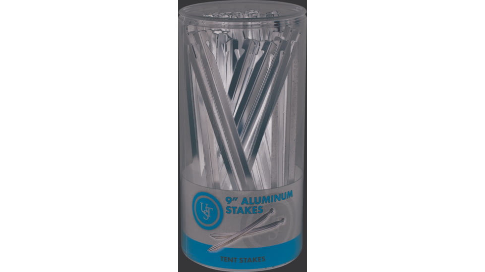 UST Aluminum Stake 9in, Sellinder 48-ct, Silver 20-02094SD
